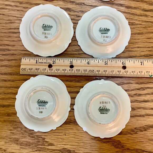 Edelstein Trinket Dishes Bavaria Rose Gold Petit Four / BonBon Dishes Set of 6 - Picture 6 of 7